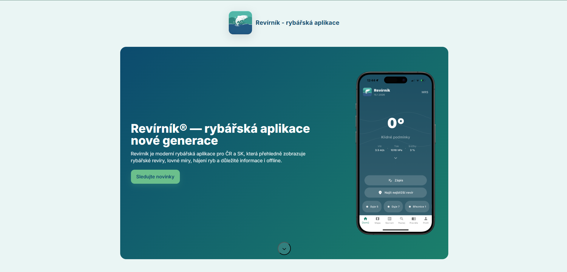 Revírník - Rybářská aplikace